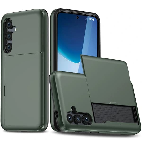 SKALO Samsung A56 5G Armor Kortfodral - Grön Grön