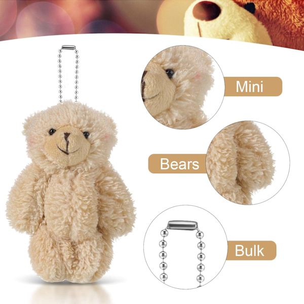 8 Styk Mini Teddybjørn Lille Bjørn Legetøj Lille Bjørn Dukke Sof