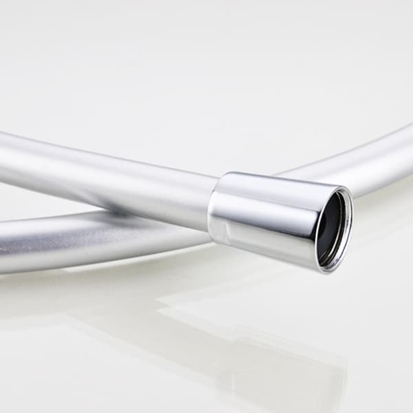 PVC duschslang 2.0M platinasilver blank silvergrå hög t
