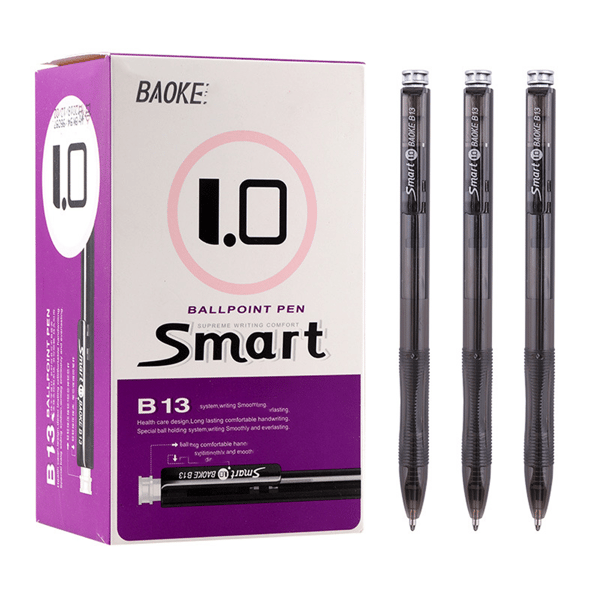 Tilbagetrækkelige Kuglepenne, Medium Spids (1,0 mm), Sort, 48 stk.