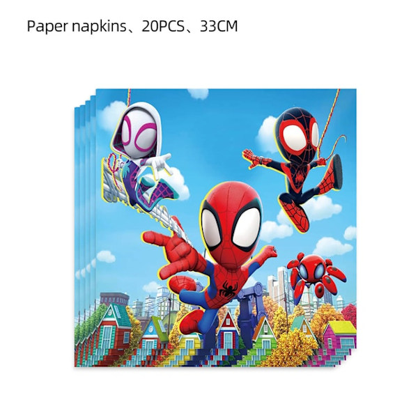 Spidey ja Hämmästyttävät Ystävät Juhlatarvikkeet Paperi Pl