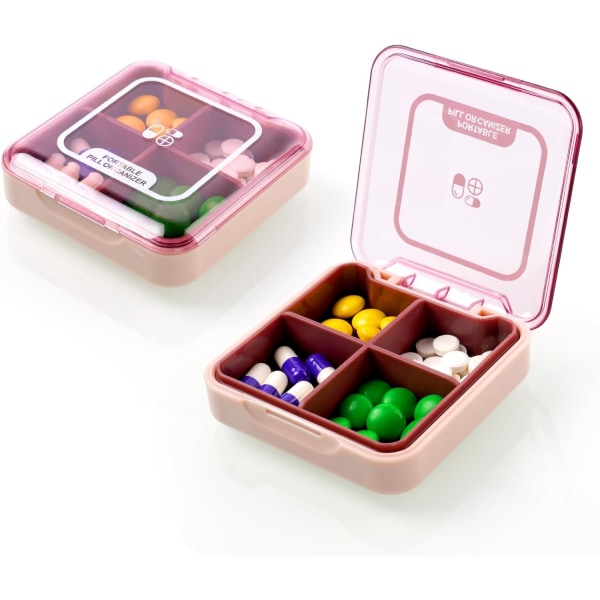 2 st Bärbar Pill Box, veckomedicinskt organizer, Pill Box DXGHC