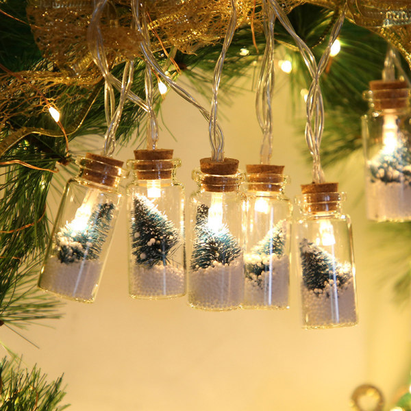 LED önskeflaska julgran batterilåda dekorativ lampa ins