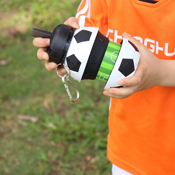 19oz Fotball Fotball Collapsible Foldbar Silikon Barn Vann