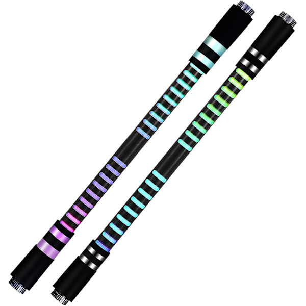 2 LED-valaistu pyörivää kynää, liukumaton pinnoite, viihteeseen