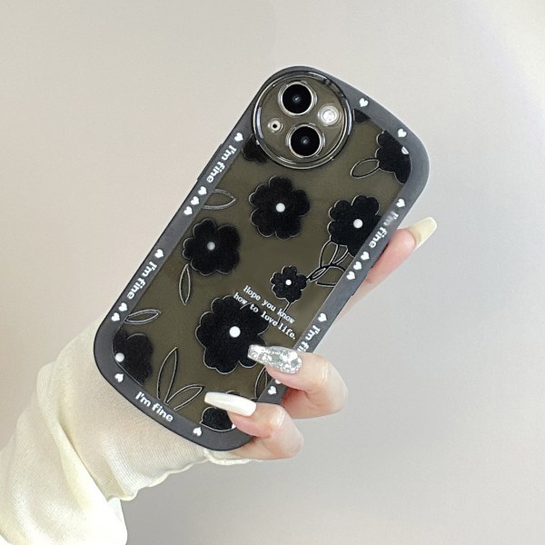 2 stk. Premium Farge for iPhone13ProMax Søt Graffiti Kjærlighet F