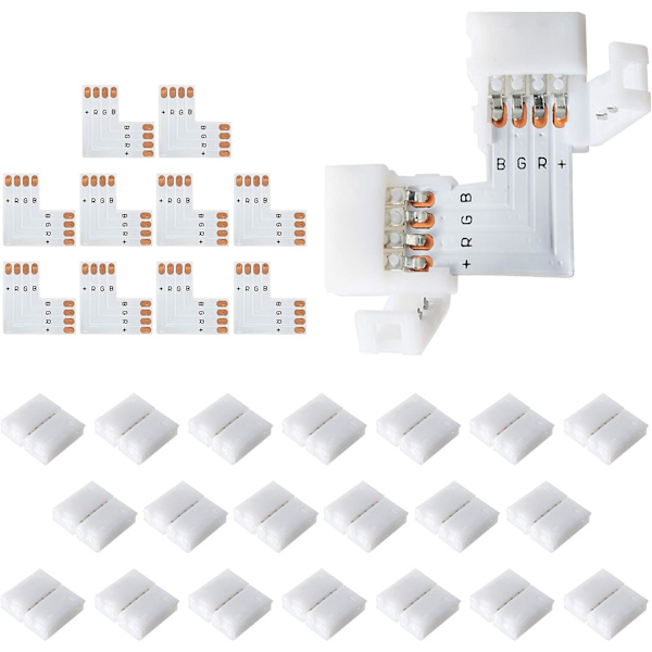 4-pins 10mm RGB Fargerik LED Lyslist PCB Adapterkort Loddefri