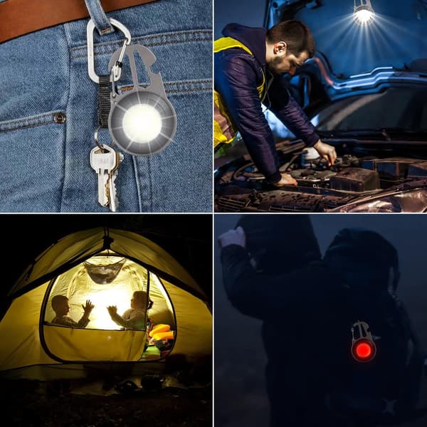 Mini LED-taskulamppu, avaimenperä-työvalo 800 lumenia LED