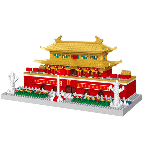 Mikro Mini Blokker Tiananmen Sett, 2000+ Brikker, 3D Puslespill