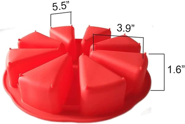 2 stk. Trekant Silikon Kakeform, 8 Huler Silikon Kake DXGHC