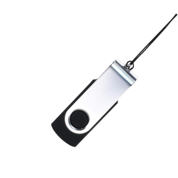 5 stk Sorte 4GB USB Flash Drive, USB 2.0 Thumb Drive, Mass Memory
