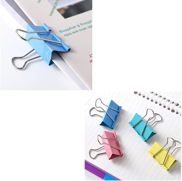 Dobbeltklips, 48 ​​stykker Metallpapirklips Tegneclips Bi