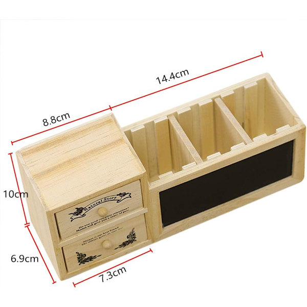 Treblystholder med tavle, multifunksjonell pennholder