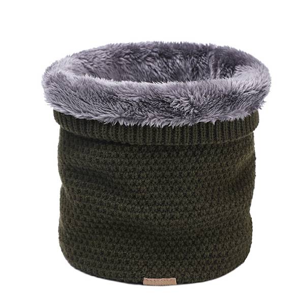 Vinterhalsvarmer Snood Sirkelskjerf Fleecefôret Dobbeltlags K