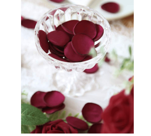 200 stykker kunstig silkeorganza roseblader bryllup lumin