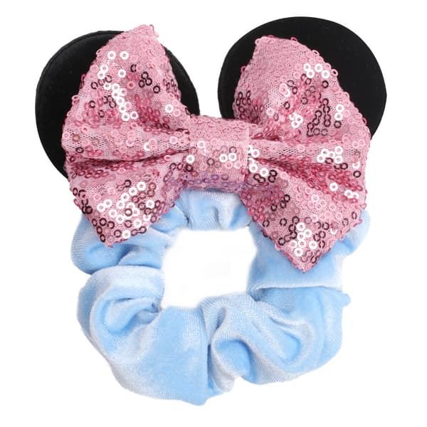 4 stk. Fløjlsmusøre Scrunchies Blanke Sequin Bows Scrunchies C