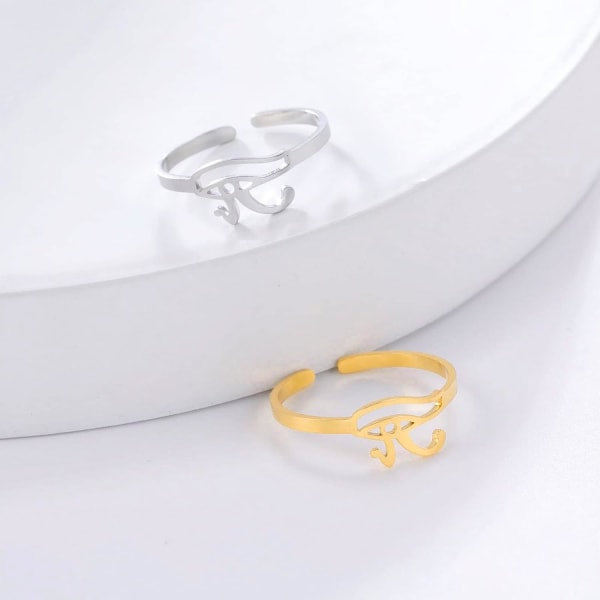 Öga av Horus Ring Egyptisk Justerbar Ring Forntida Egypten Horus Öga