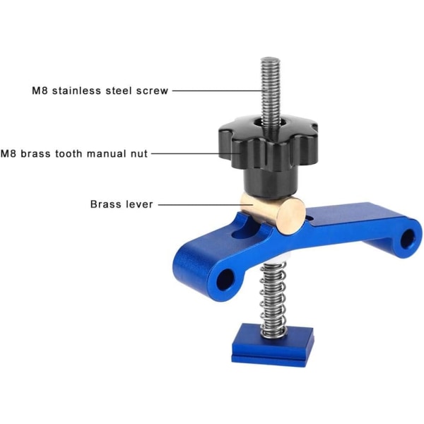 Metall T-klemmer, Multifunksjonell Aluminium T-spor Klemme Tre DXGHC