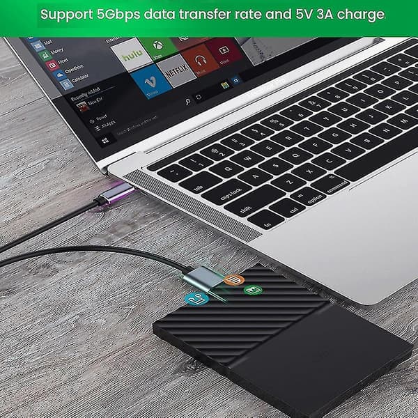 5 Gbps USB Typ C till -b 3.0 Kabel 3A Snabbladdning Kompatibel DXGHC