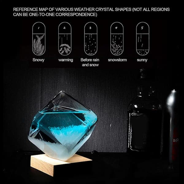 Väderprognosglas Stormglas Kubform Glas Väderstat