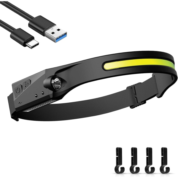 USB uppladdningsbar LED-strålkastare, kraftfull LED-huvudlampa, vattentät