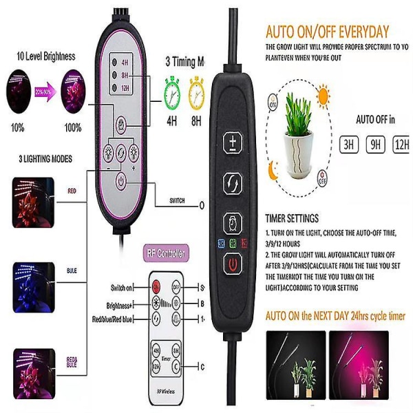 Dww-120led Tripod Plant Growth Light Red And Blue Spectrum Pl DXGHC