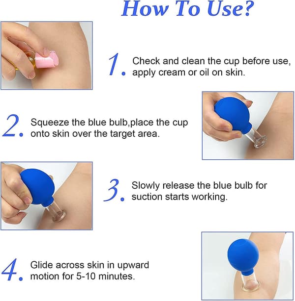 4 stk. Ansigts Cupping Massager Sæt, Professionel Glas Cupping DXGHC