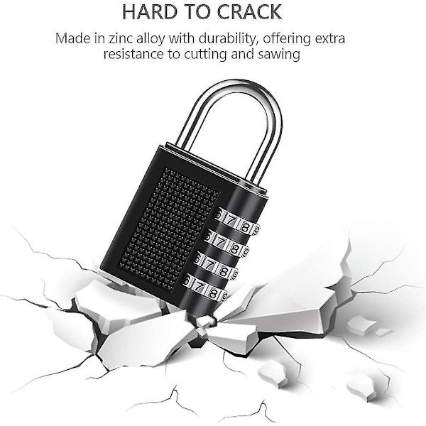 Cadenas Combinaison [2 Pices], 4 Chiffres Serrure Combine, P DXGHC