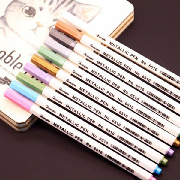 10 pieces of metal water-based paint note marker pen for guest bo