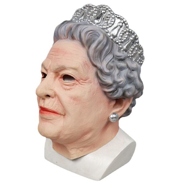Party Queen Latex Maske Scene Show Rekvisitter Elizabeth Maske Dronning H