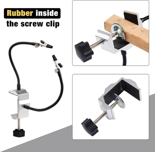 Multifunktionellt Stöd Tredje Hand Två Flexibla Armar 30cm C