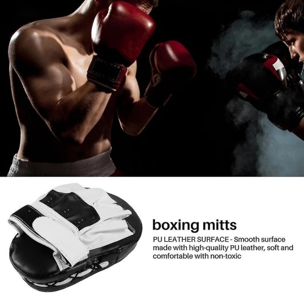 Boxning Läder Punch Focus Mitts, Target Training Hand Pads För Karate, Muay Thai Kick, sparring