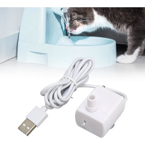 Vandpumpe til kæledyr, stille for at undgå tørbrænding, USB-drevet