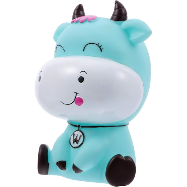 （Blå）Animal Piggy Bank Lovely Cow-Shape Piggy Bank Piggy Bank Sa