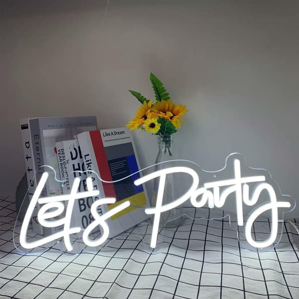 LED Bröllopsfestljus 43*25*5cm Let's Party Neonreklam N