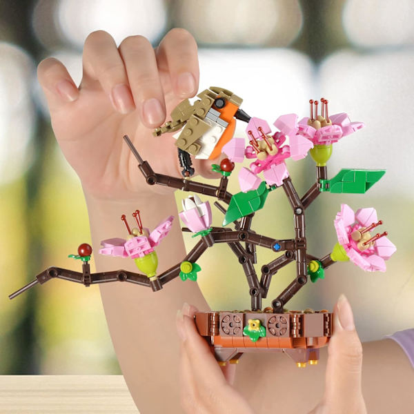 (573 stk) Blomstrende Bonsai Træ til Piger Byggeklodser, Mini Flow