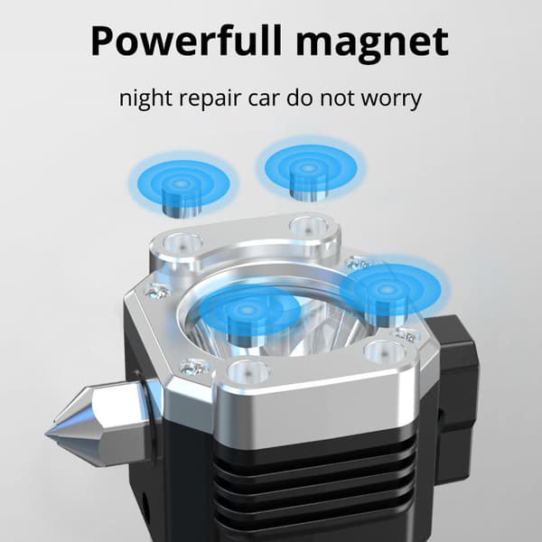 Multifunktionell bilficklampa bilsäkerhetshammare ficklampa USB ch