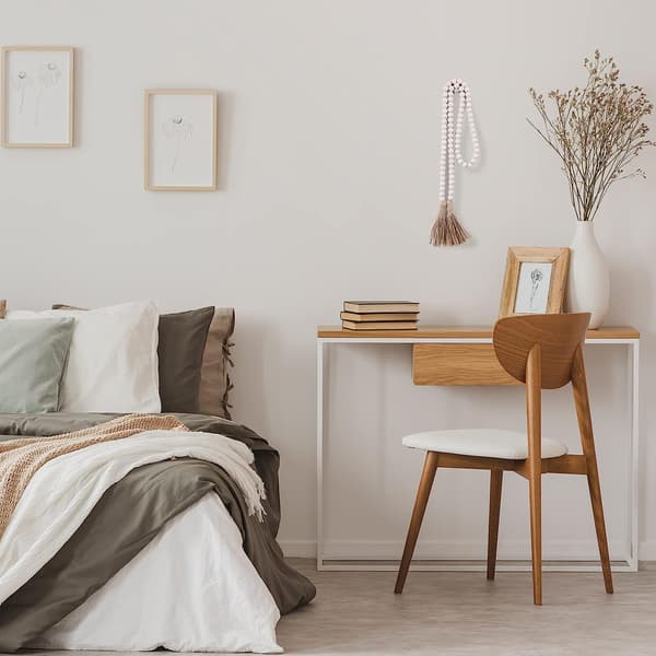 Landlig Perlekrans i Træ med Kvaster 148 cm
