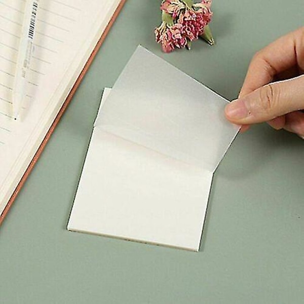 5 Stk Transparent Sticky Note Pad Vandtæt Selvklæbende Klar