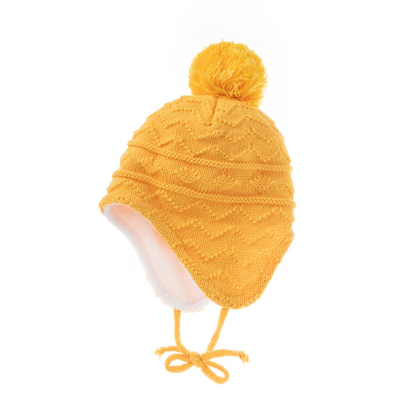 Børneører beskyttelseshue solid farve pelsbold plus fleece s