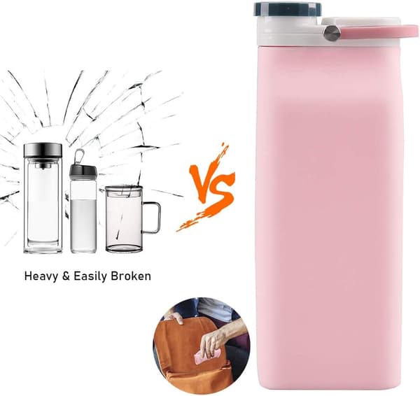 Kasaannettavä Vedenpullo BPA-Vapaa - Taittuva Vedenpullo Matkalle