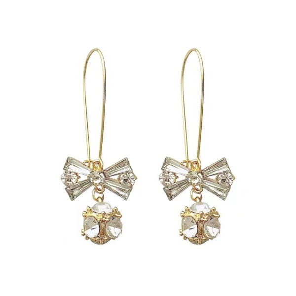 High-quality Super Fairy Bow Diamond Earrings Women's 1 Piece