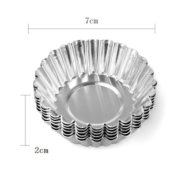 10 stk Rustfrit Stål Mini Tærte/Pieforme Genanvendelige Tartlet Cupcake Bageform til Tærter Bageværktøj Non Stick