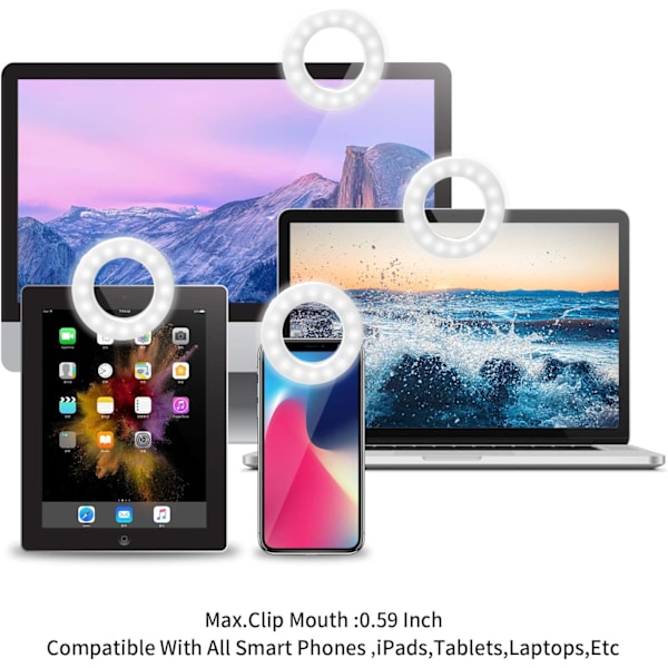 1 mobiltelefon fyldlys LED live-udsendelse fyldlys selfie li