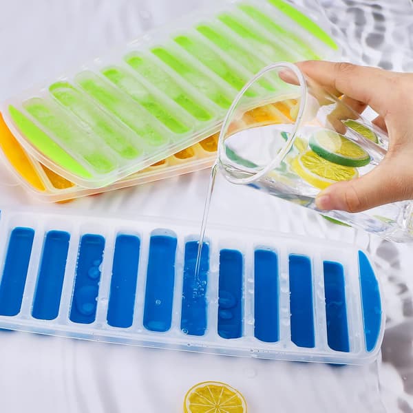 3-pack Isbitstråg med Silikonbotten, Återanvändbara, Lätt att Ta Ut
