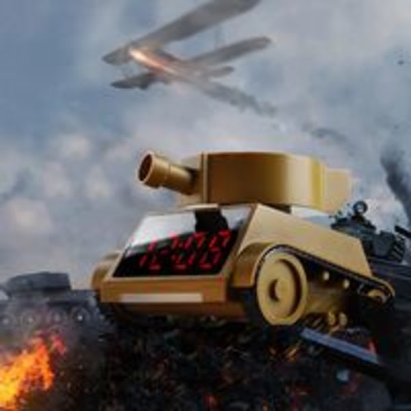 Barnväckarklocka Tank Dag Natt med Ljus för Pojkar
