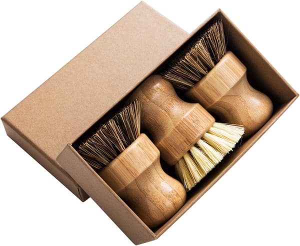 3 stycken Mini Köksredskap Diskborste, Tunna Palm Borstar