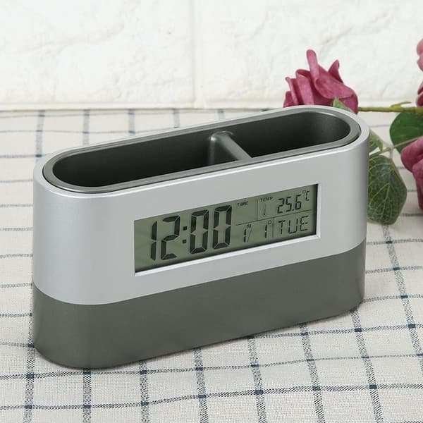 Elektronisk Blyantbeholder, Bakgrunnsbelyst Kalender, Penneholder, Multifunksjonell