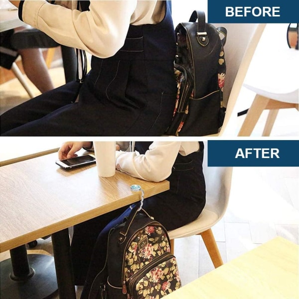 Halkfri hopfällbar väska krok, bärbar handväska krok, Crystal Portable