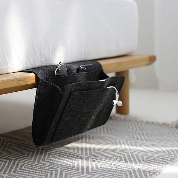Sengside Felt Opbevaringspose Med Lommer Seng Sofa Skrivebord Hængende Organiser